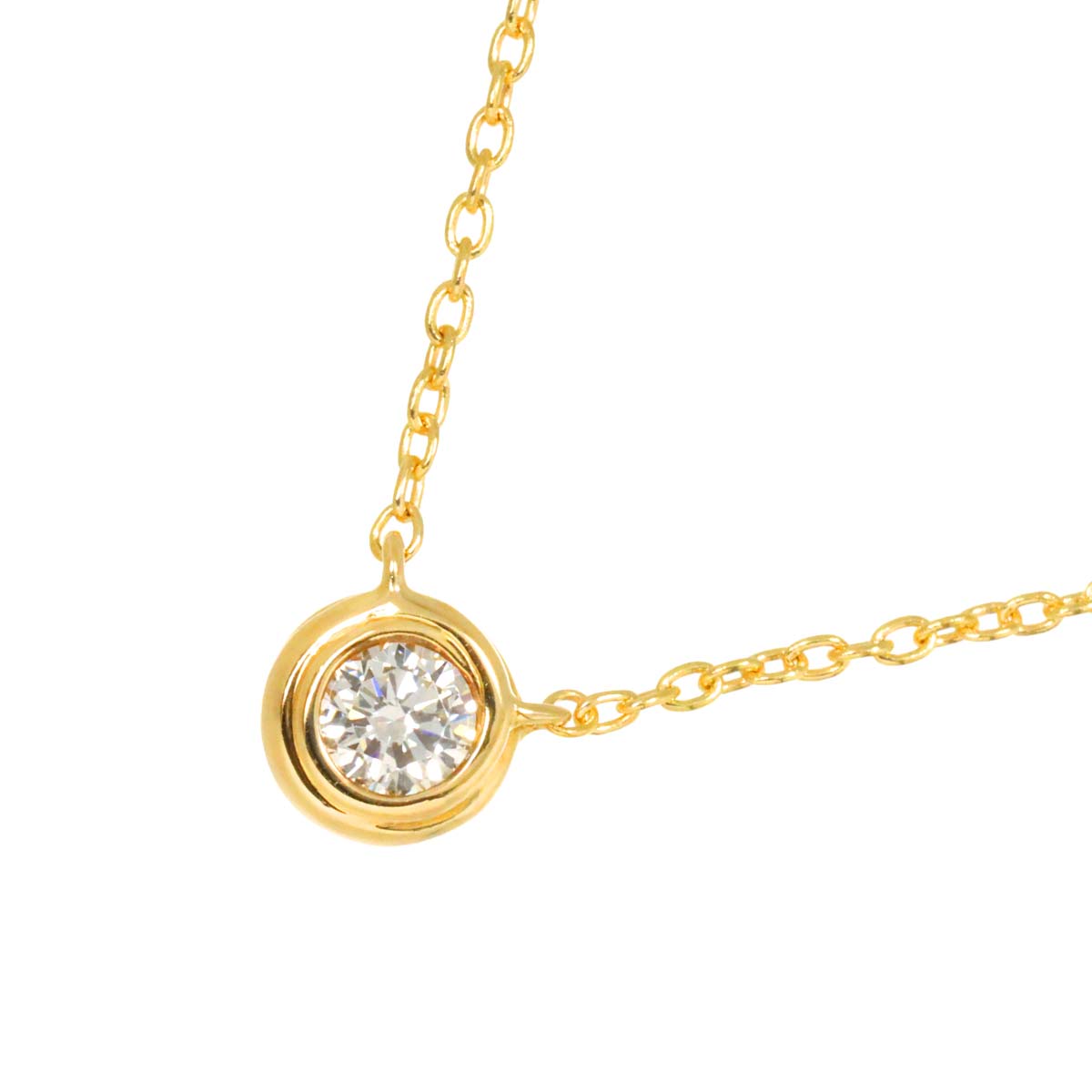 Vendome Aoyama Diamond 0.12ct Necklace 18K Yellow Gold 750
