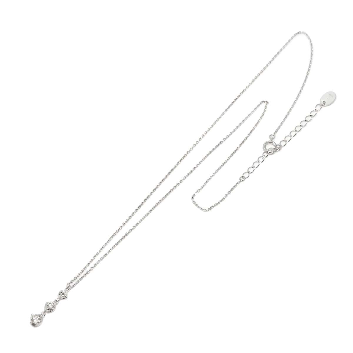 Diamond 0.27ct Necklace 18K White Gold 750