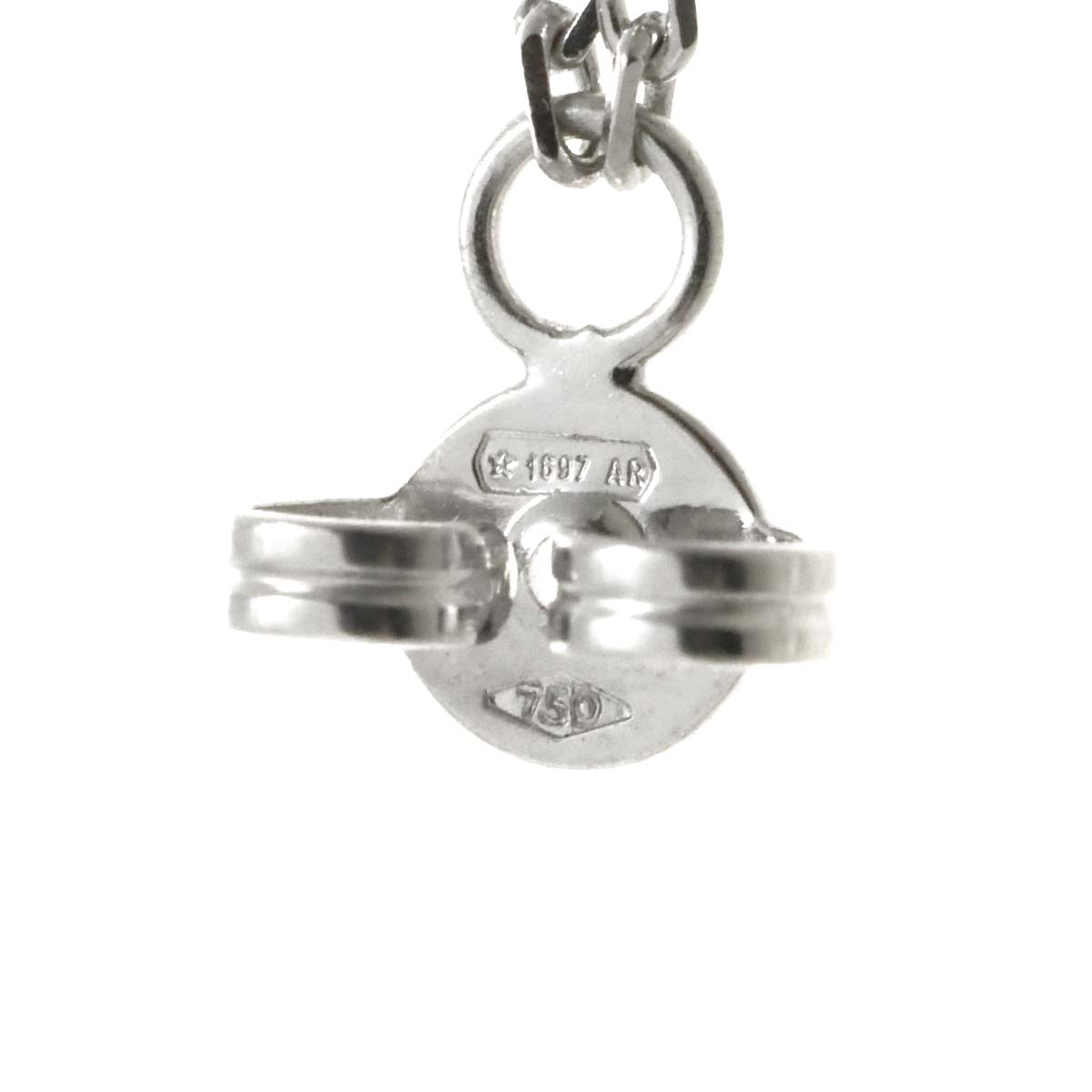 G Cube Earring Pierced 18K White Gold 750 One Piece only