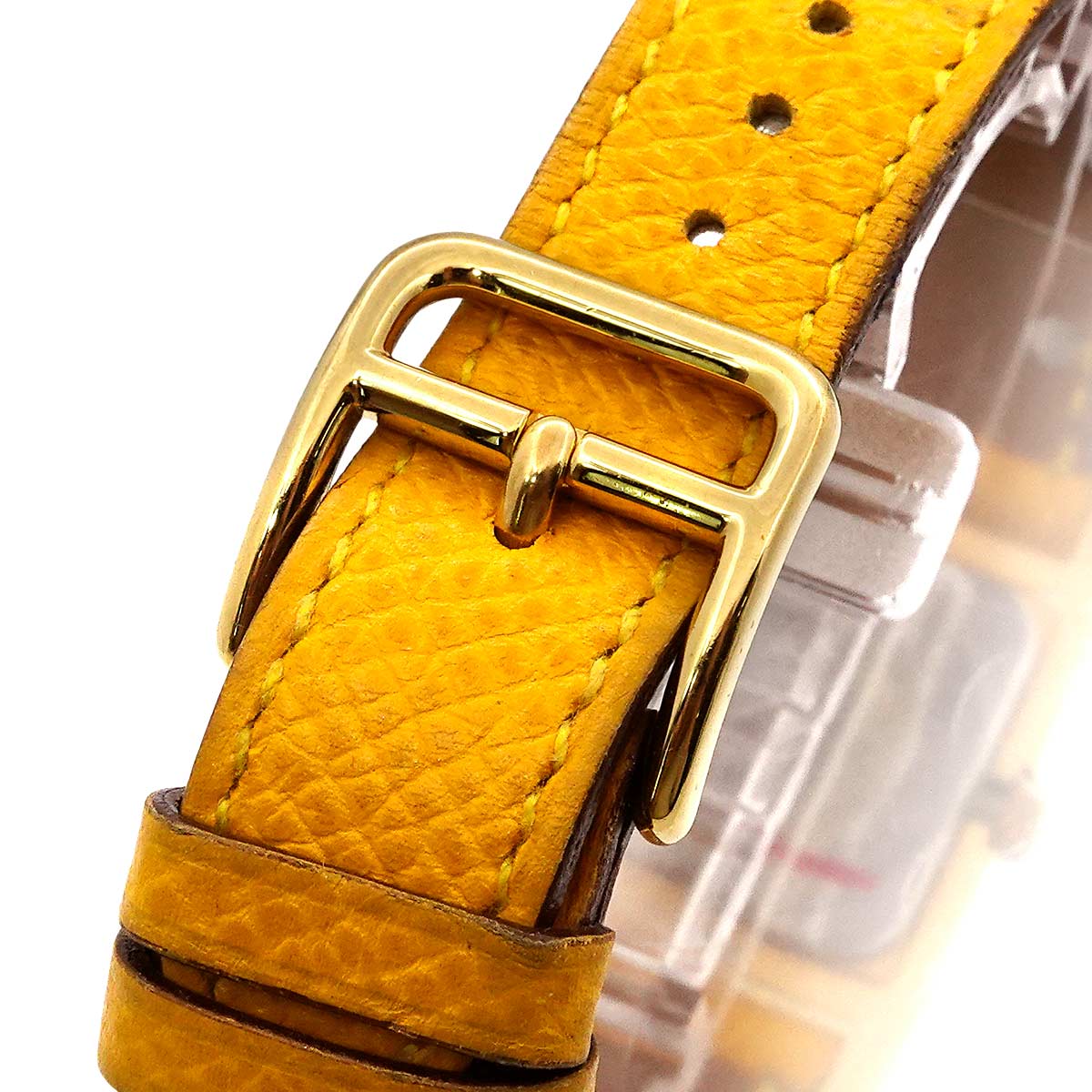 Medor Vintage pyramid Gold studs Quartz White Dial Ladies