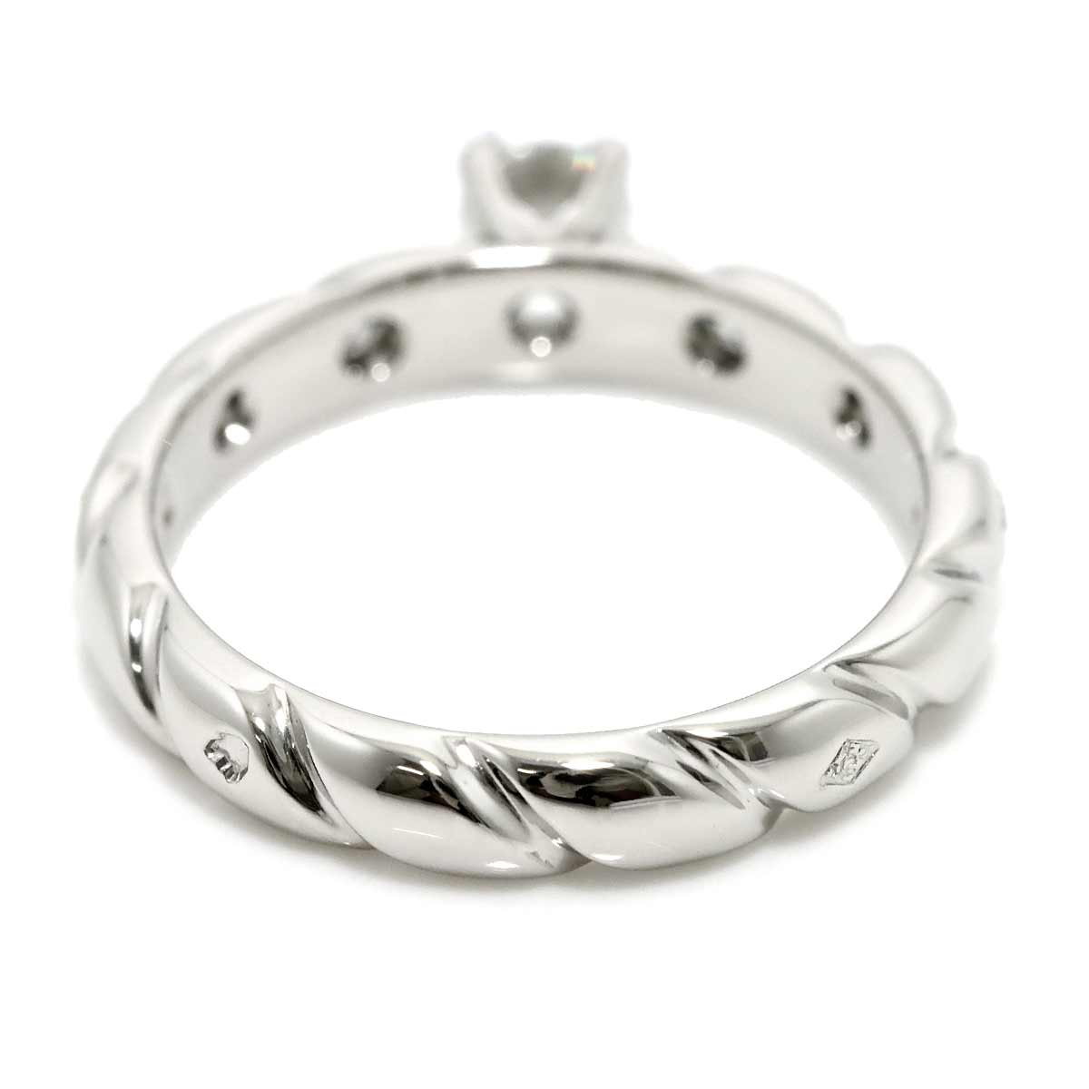 CHAUMET Diamond 0.27ct F/VVS1/EX Ring Pt size52 5.75-6(US)