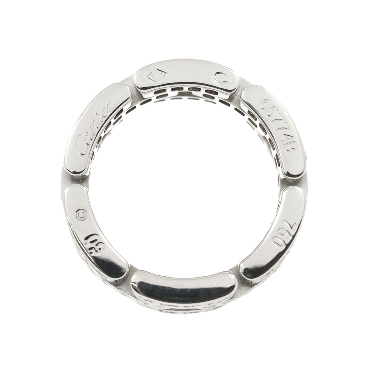 Cartier Maillon Panthere Diamond Ring 18K WG 750 Size50 4.75-5(US)
