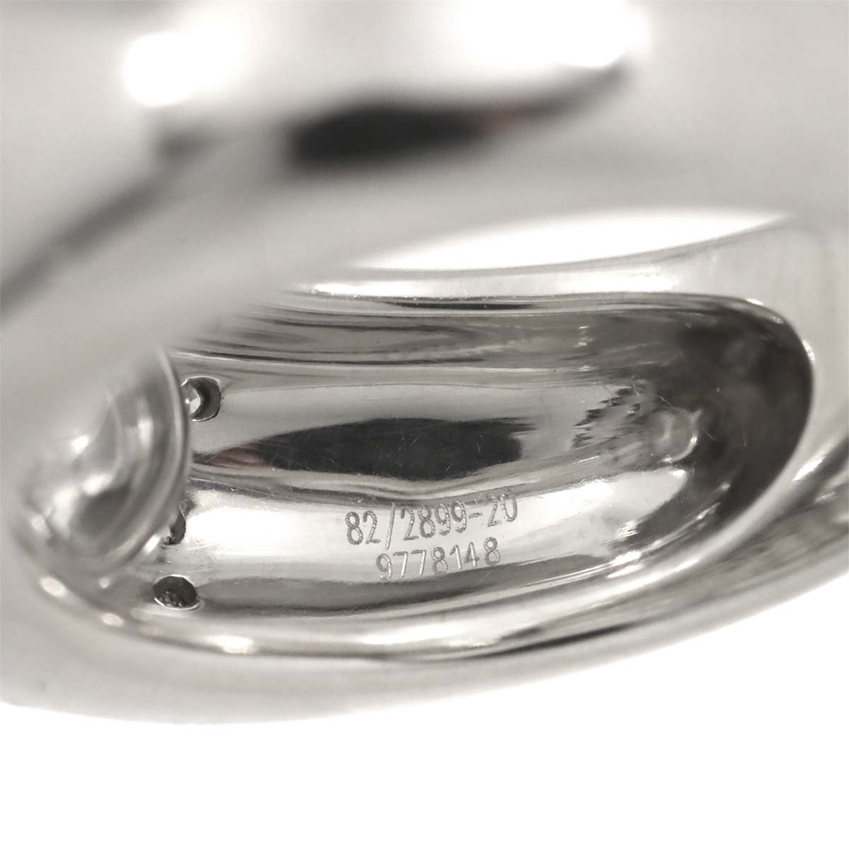 Chopard Happy LOVE Diamond Heart Ring 18K White Gold 750 Size6(US)