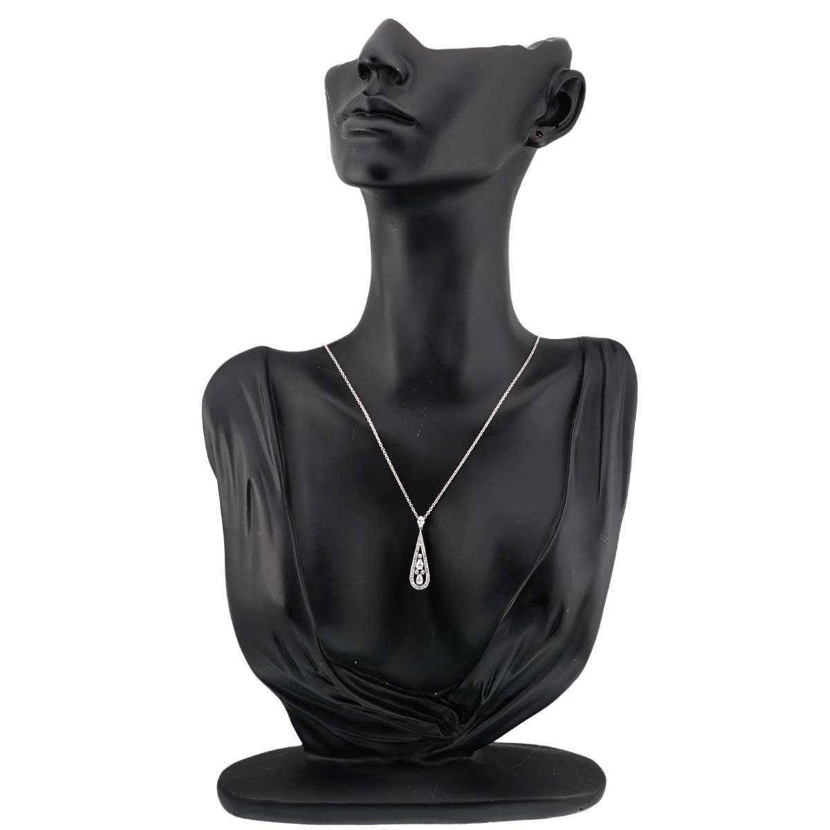 Diamond Necklace 18K White Gold 750