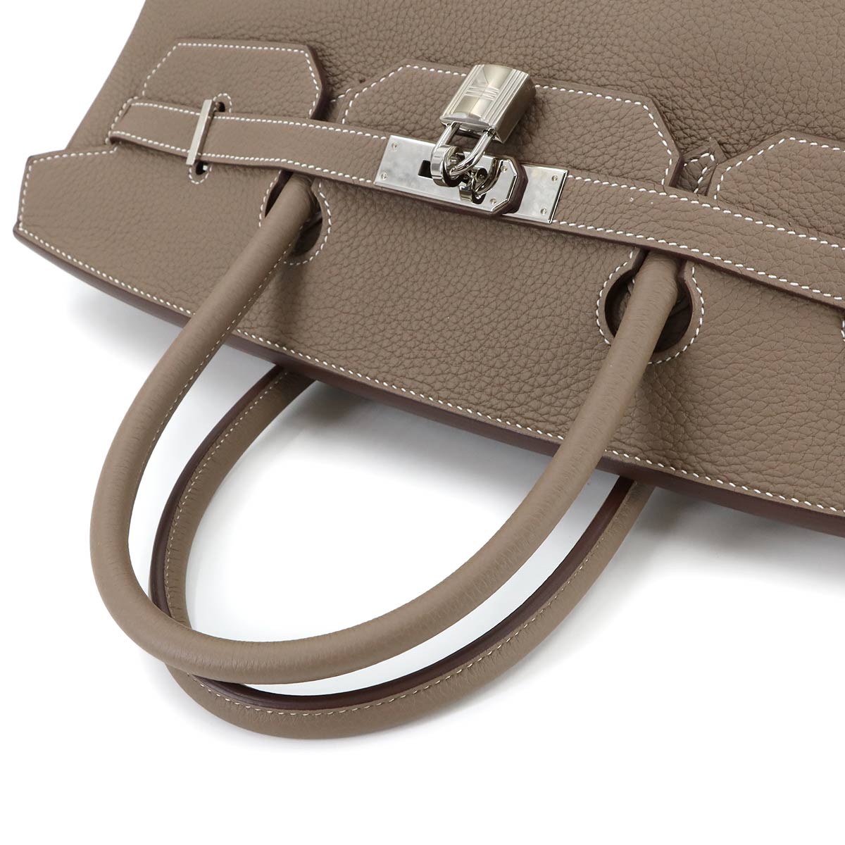 Birkin 40 Hand Bag Togo Leather Etoupe Purse Beige