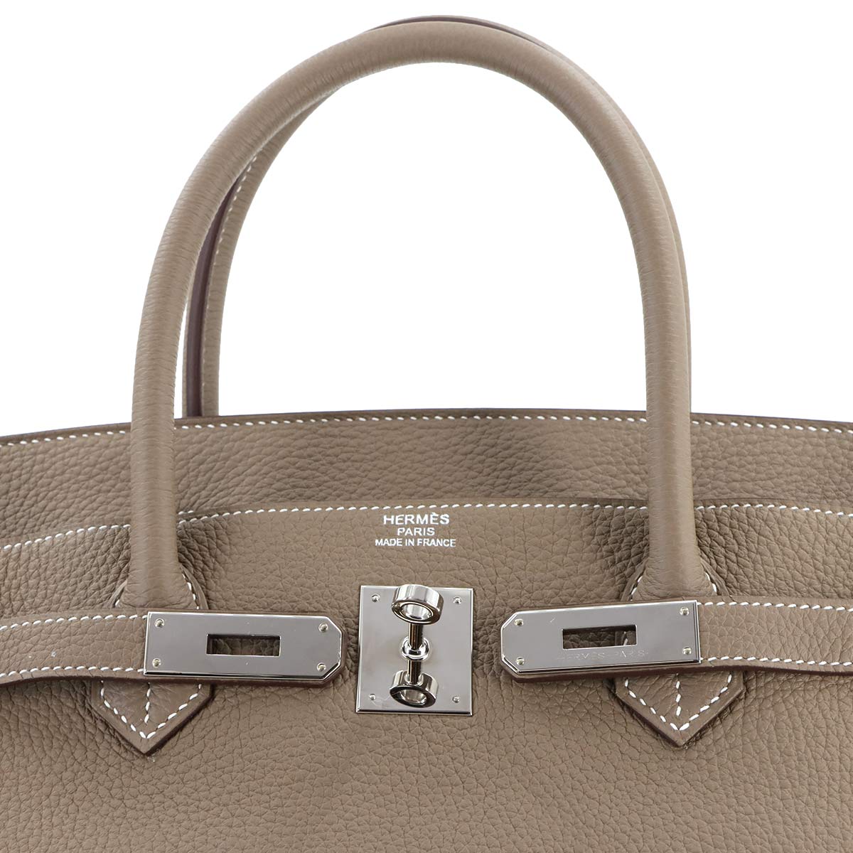 Birkin 40 Hand Bag Togo Leather Etoupe Purse Beige