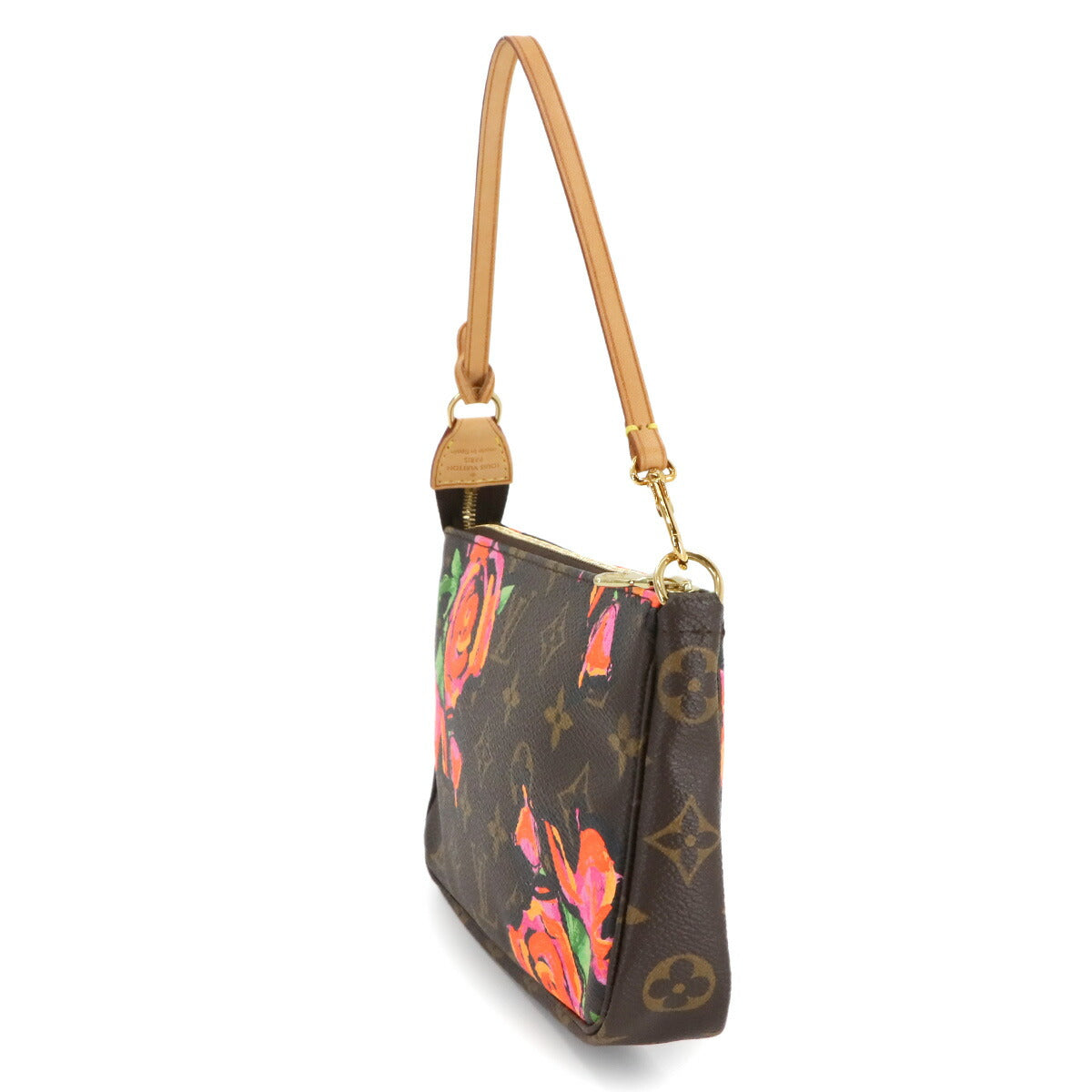 LOUIS VUITTON Monogram Rose Pochette Accessoires Hand Bag M48615