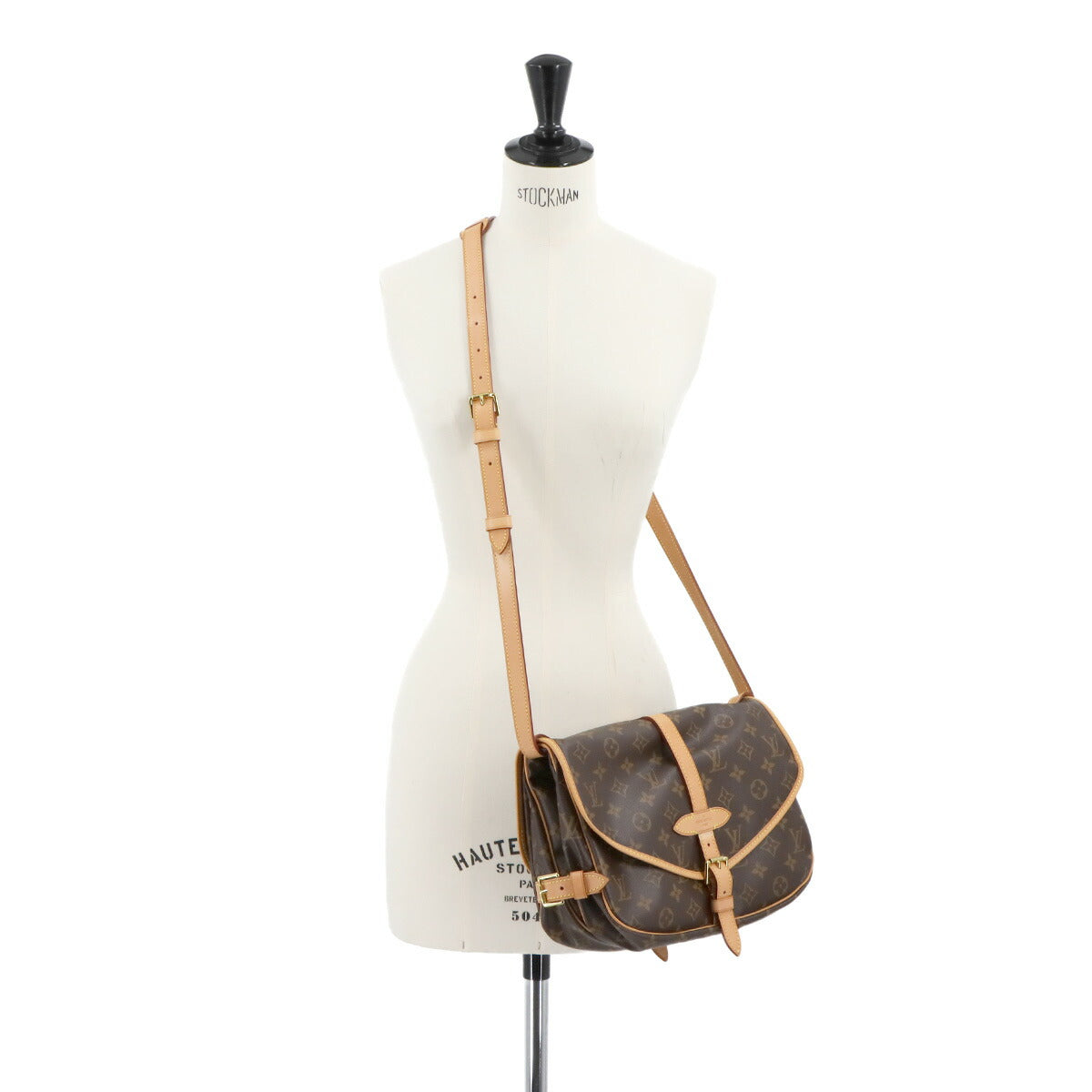 LOUIS VUITTON Monogram Samur 30 Shoulder Bag Brown M42256 Purse