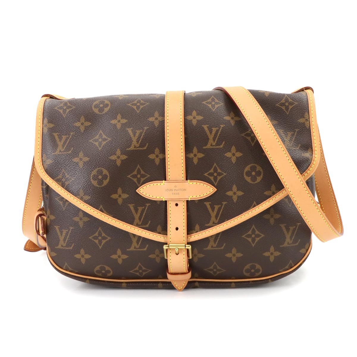 LOUIS VUITTON Monogram Samur 30 Shoulder Bag Brown M42256 Purse