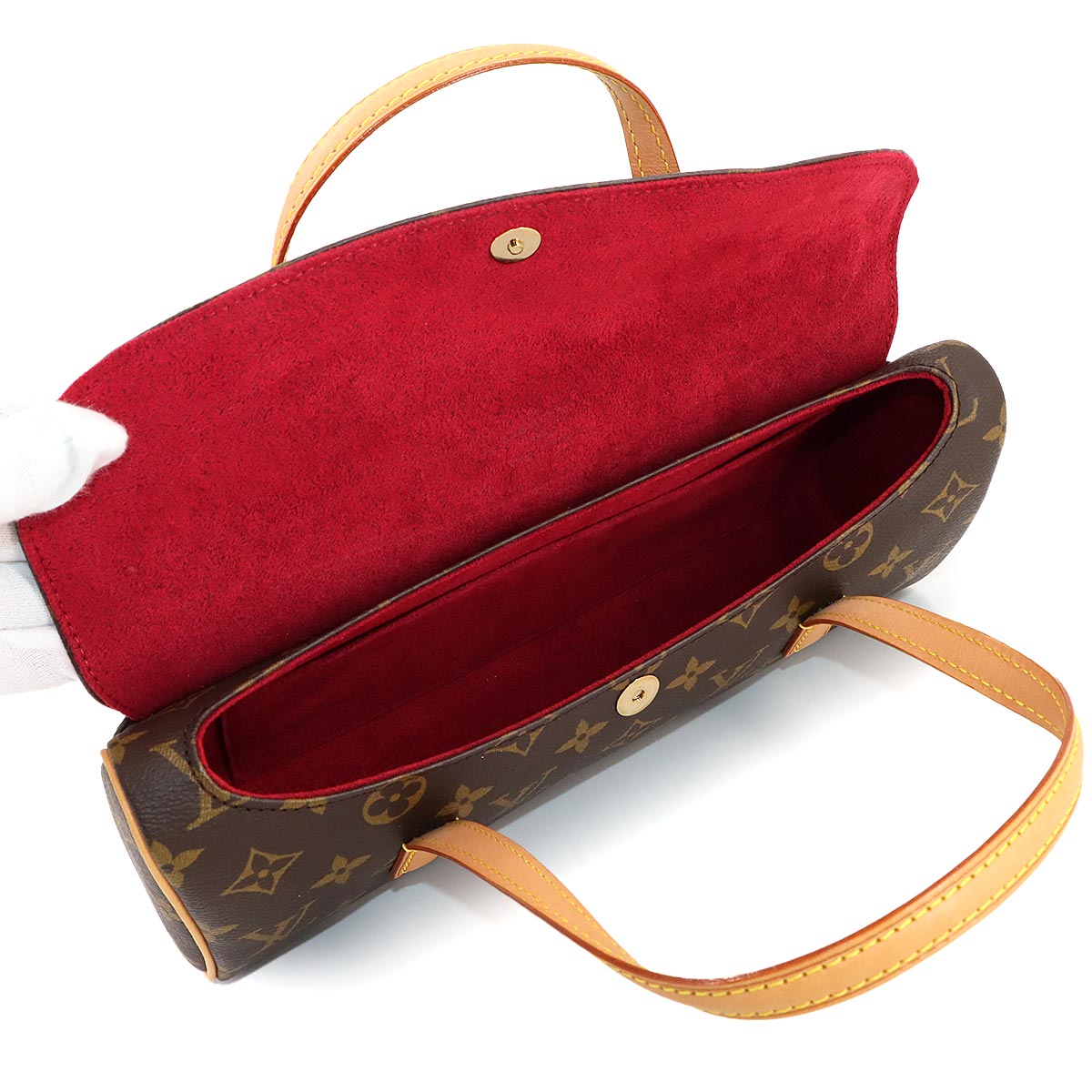 LOUIS VUITTON Monogram Sonatine Hand Bag Brown M51902 Purse