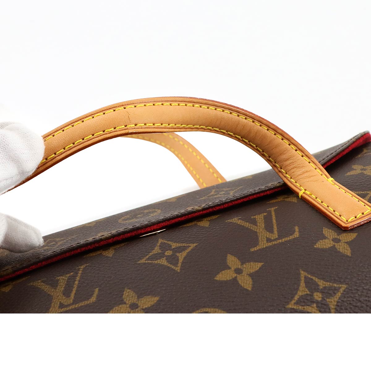 LOUIS VUITTON Monogram Sonatine Hand Bag Brown M51902 Purse