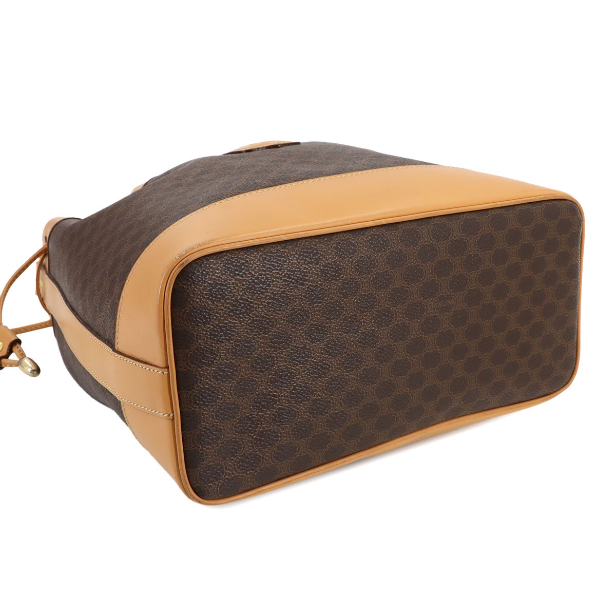 Macadam Shoulder Bag Leather PVC Brown Vintage Purse