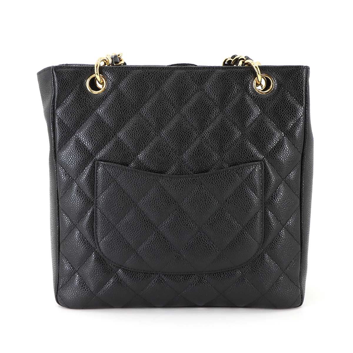 Matelasse PST Chain Tote Bag Leather Black A20994