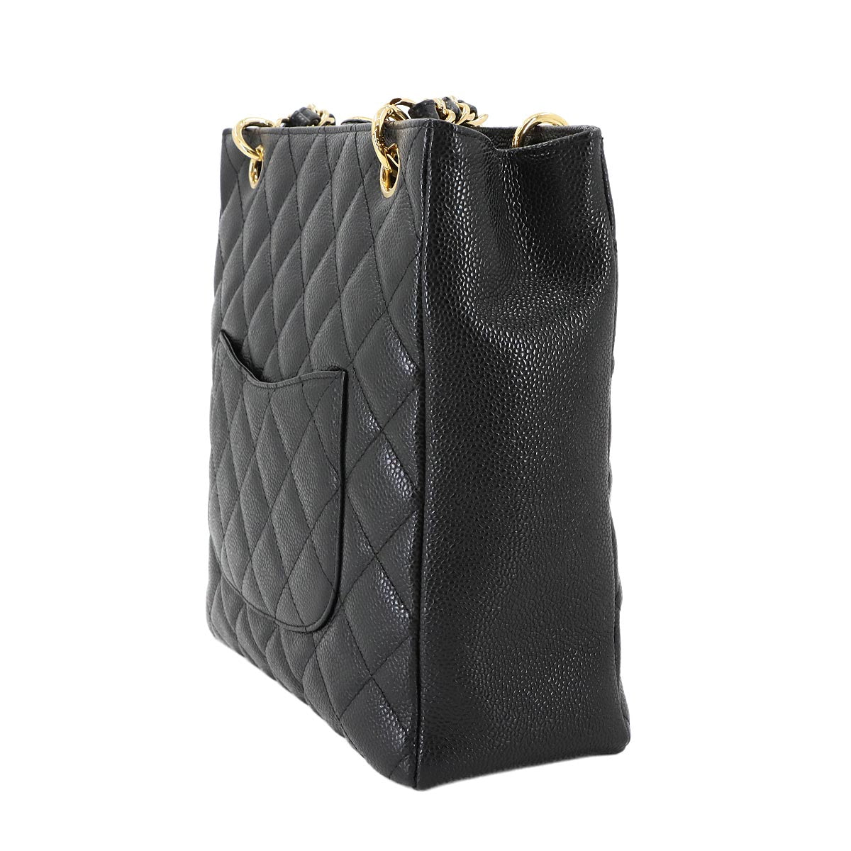 Matelasse PST Chain Tote Bag Leather Black A20994