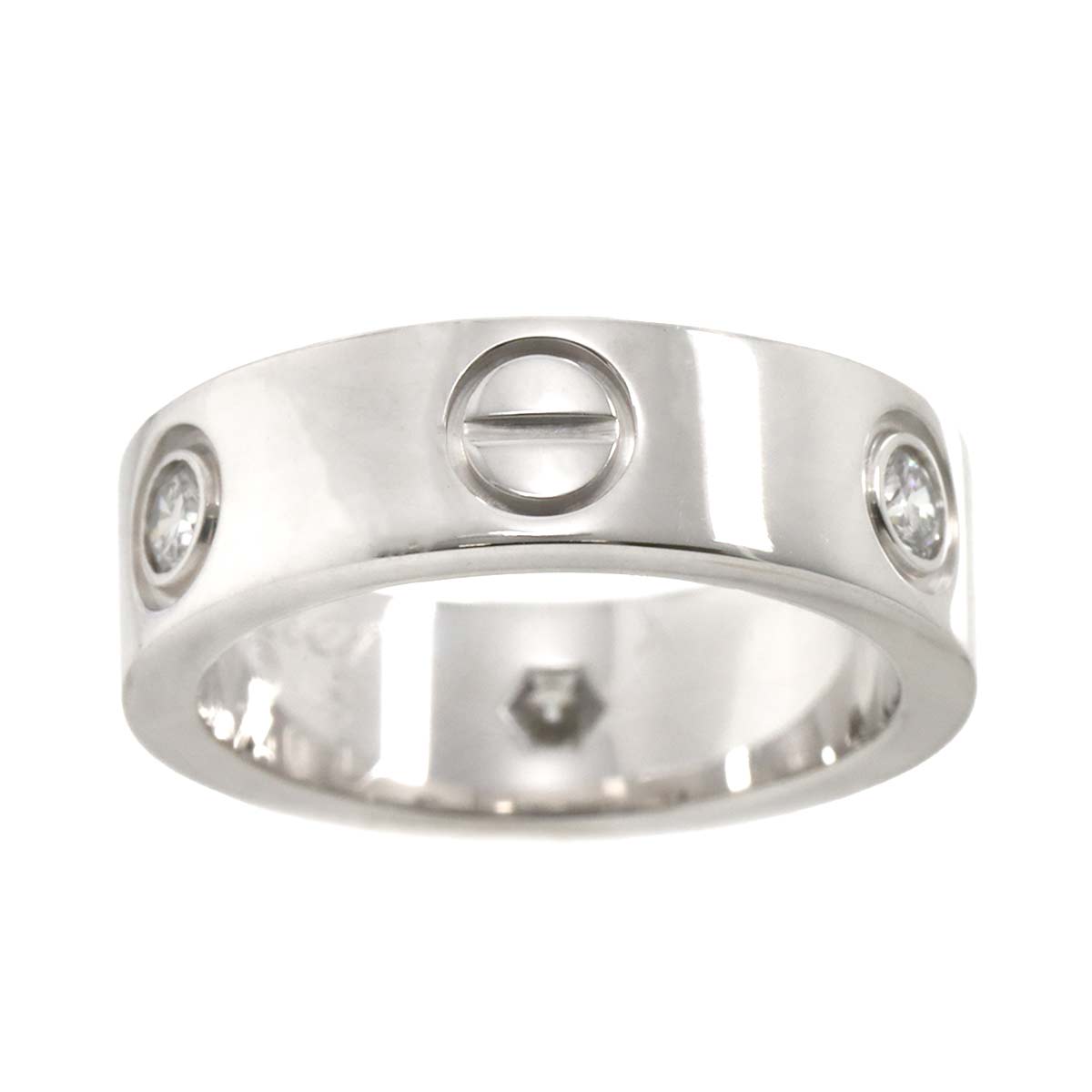 Love Ring Diamond 3P 18K White Gold 750 size48 4-4.5(US)