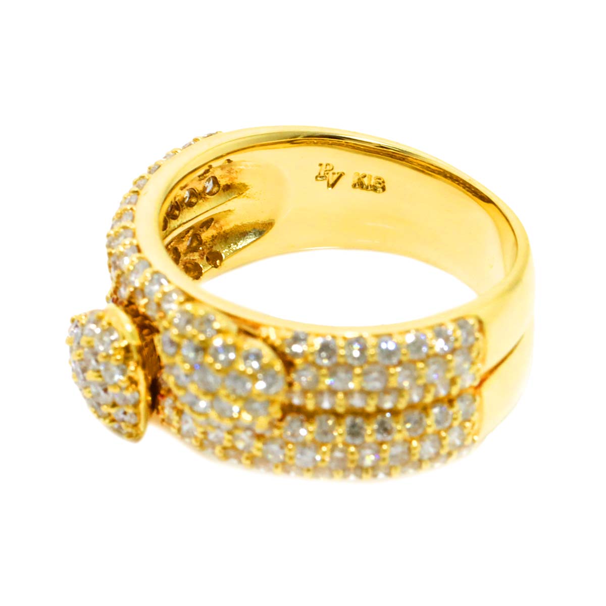 Ponte Vecchio Diamond 1.56ct Heart Ring 18K YG 750 6(US)