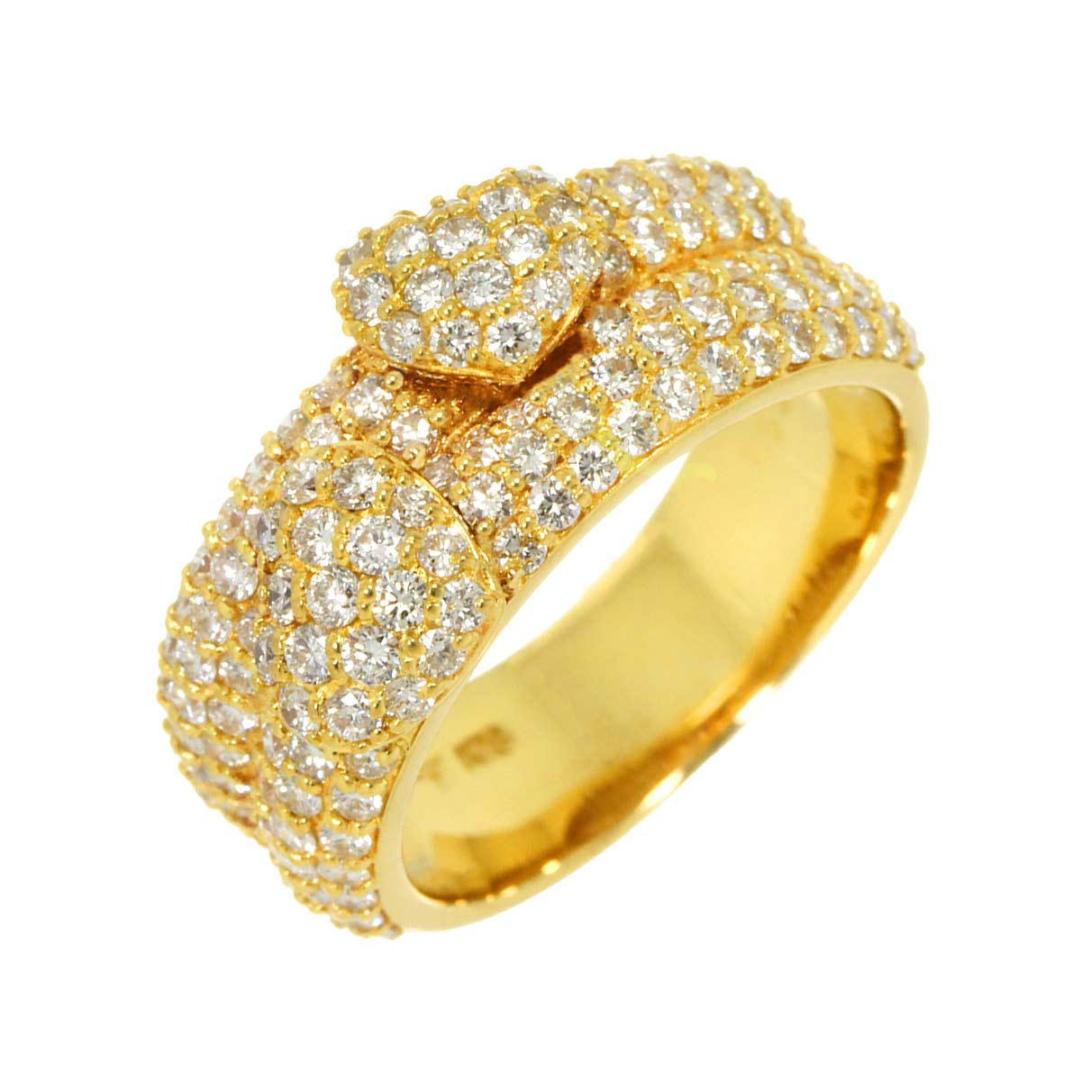 Ponte Vecchio Diamond 1.56ct Heart Ring 18K YG 750 6(US)