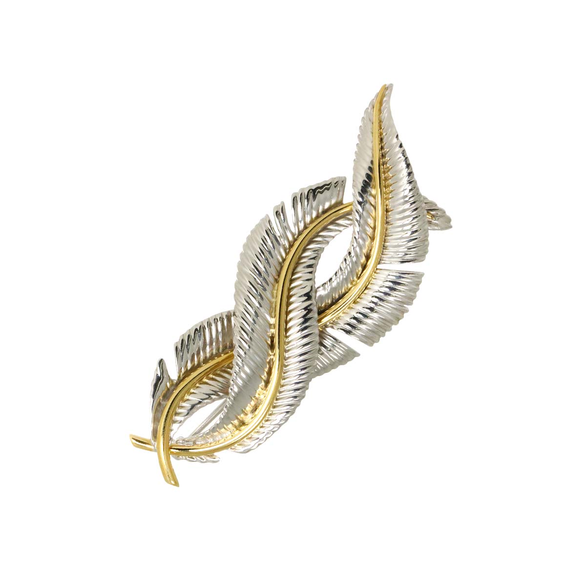 Brooch 18K Yellow Gold 750 Silver