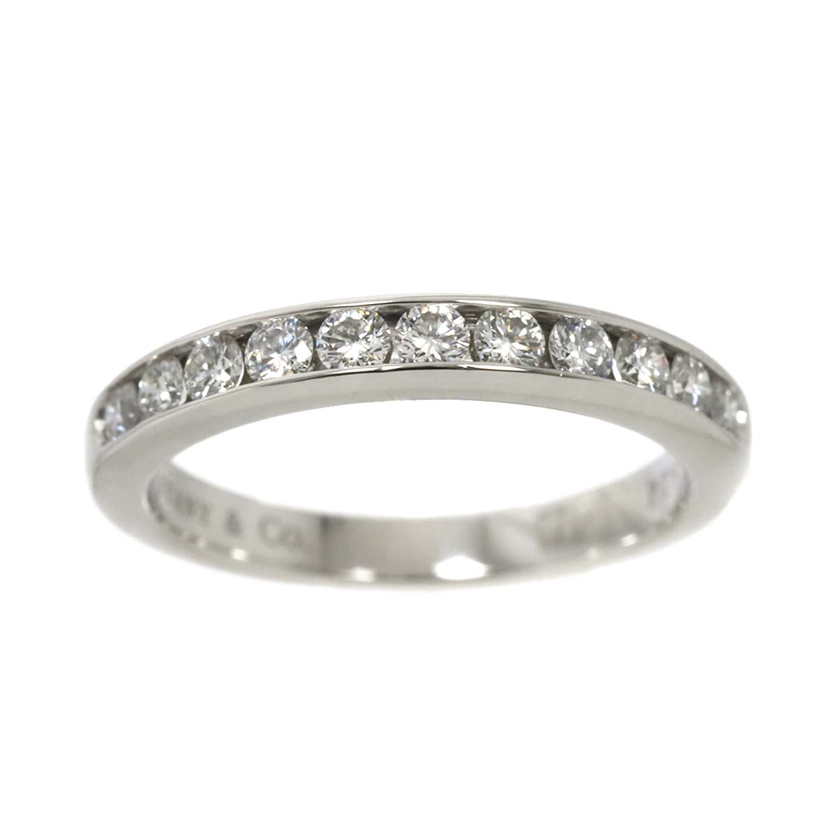 Half Diamond Band Ring Pt Platinum size4.75-5(US)