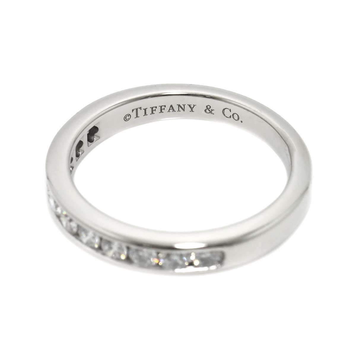 Half Diamond Band Ring Pt Platinum size4.75-5(US)