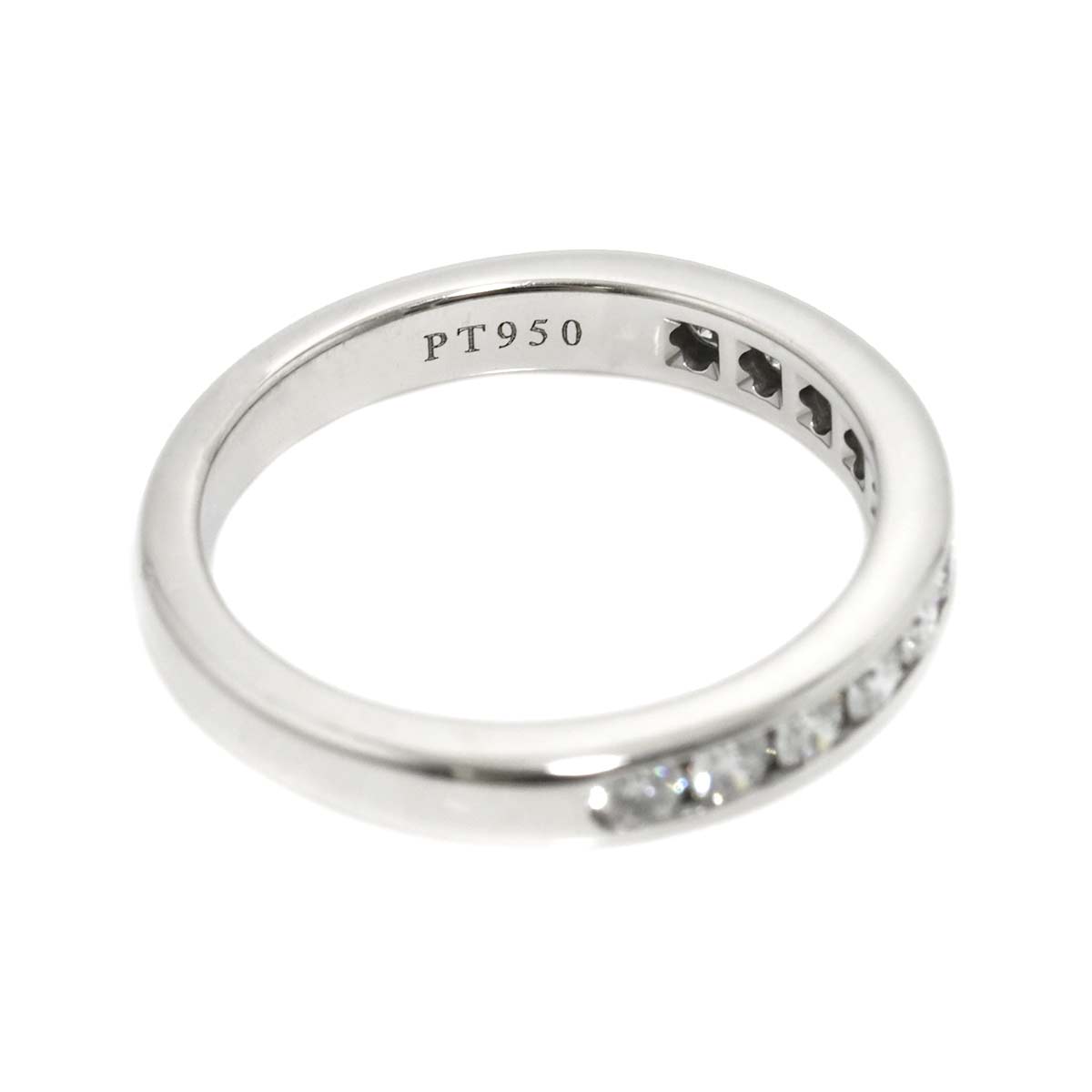 Half Diamond Band Ring Pt Platinum size4.75-5(US)