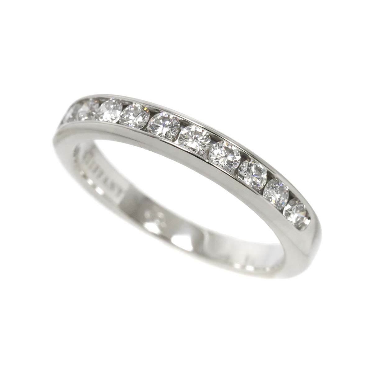 Half Diamond Band Ring Pt Platinum size4.75-5(US)