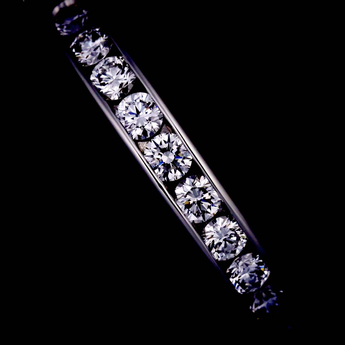 Half Diamond Band Ring Pt Platinum size4.75-5(US)