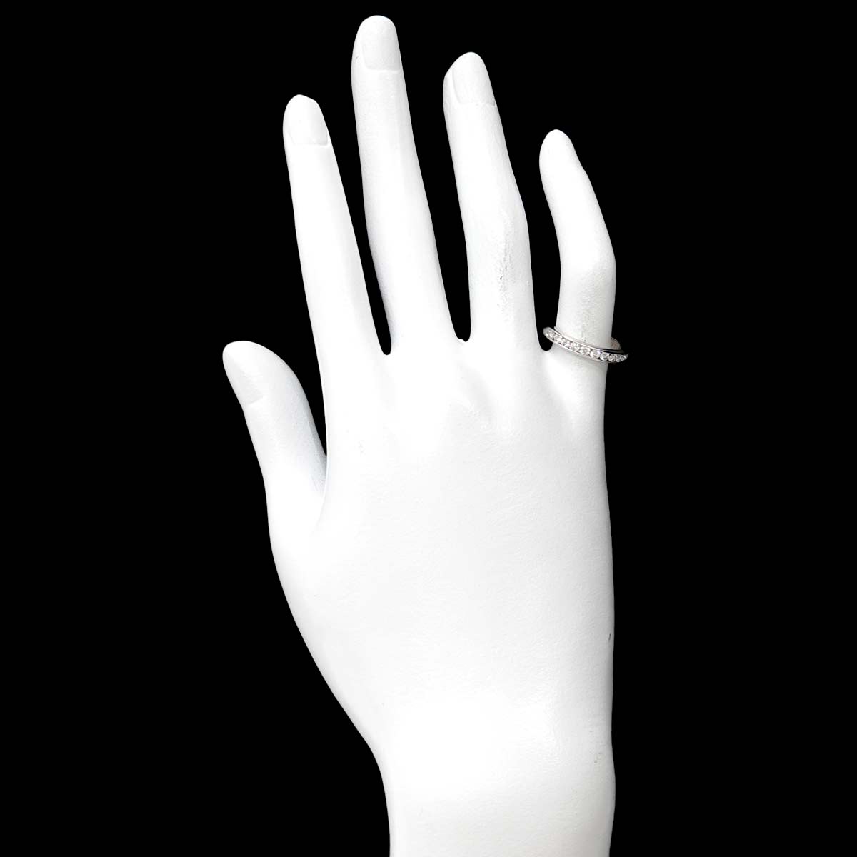 Half Diamond Band Ring Pt Platinum size4.75-5(US)