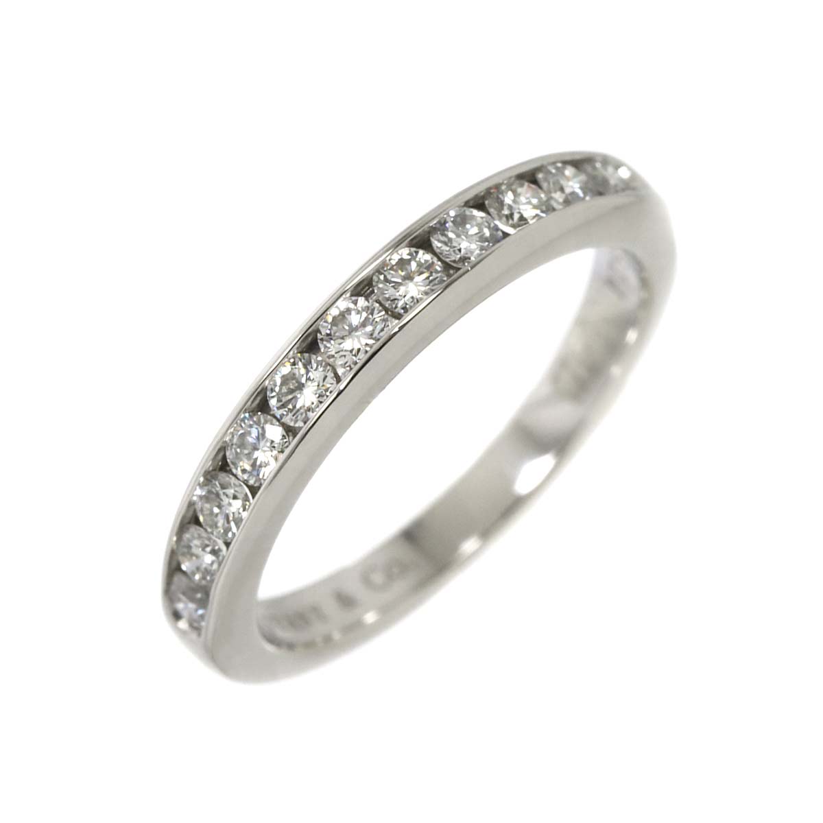 Half Diamond Band Ring Pt Platinum size4.75-5(US)