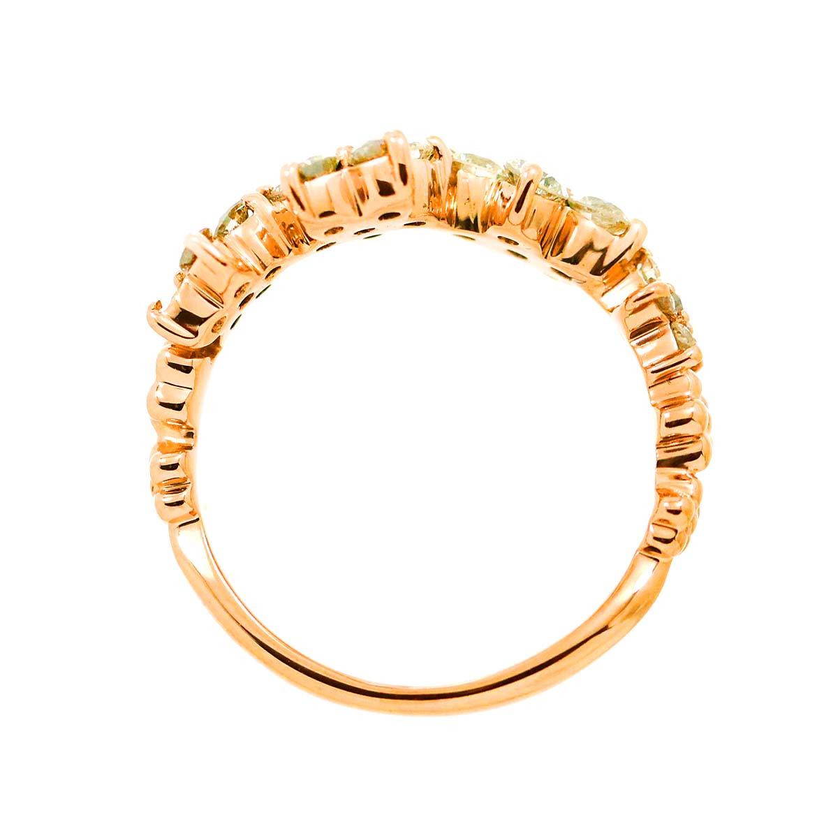 Diamond 0.75ct Ring 18K PG Pink Gold 750 Size4.5(US)