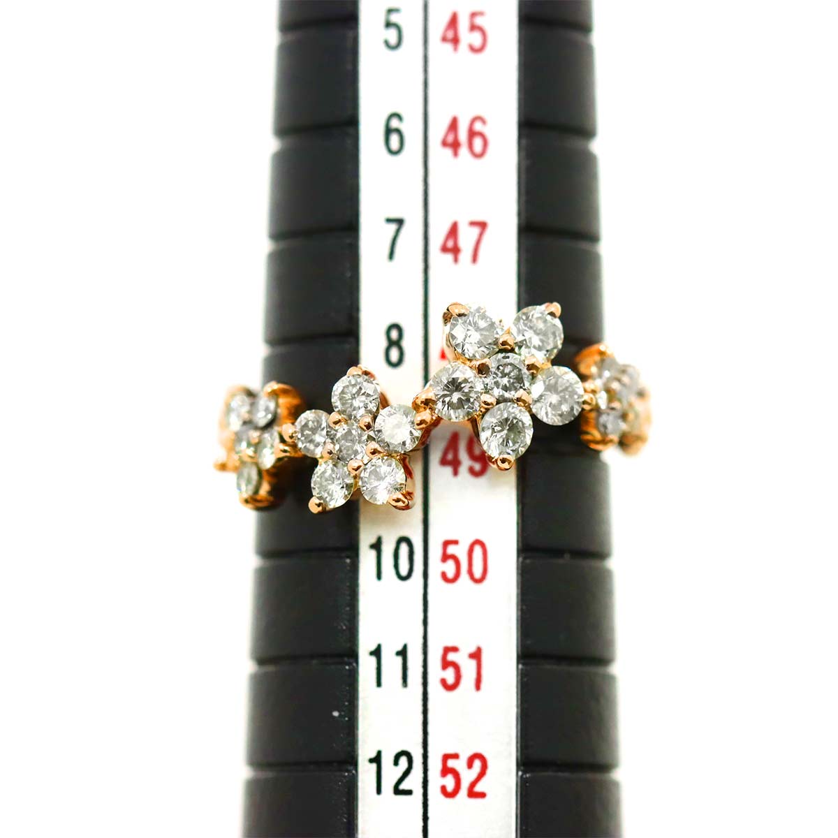 Diamond 0.75ct Ring 18K PG Pink Gold 750 Size4.5(US)