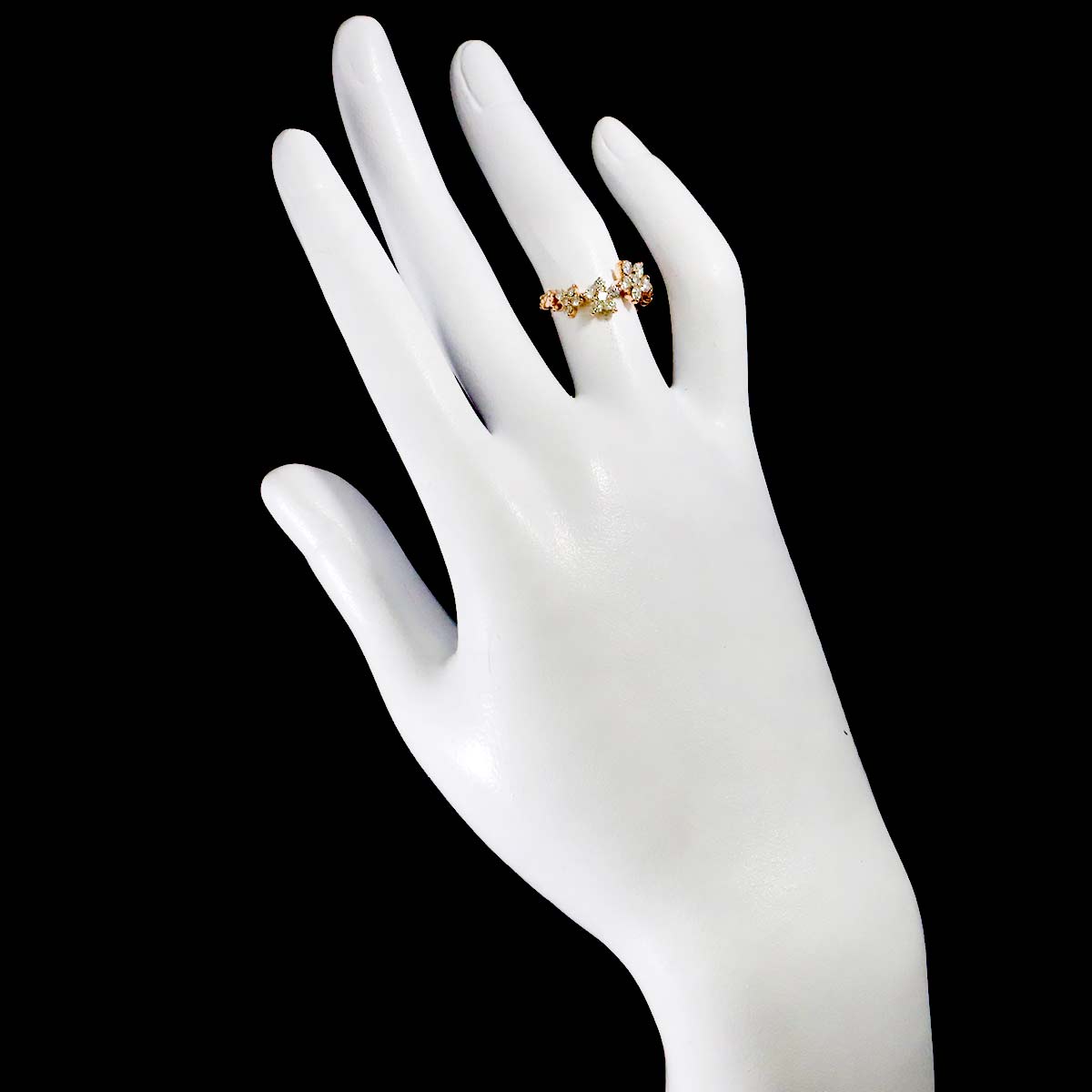 Diamond 0.75ct Ring 18K PG Pink Gold 750 Size4.5(US)