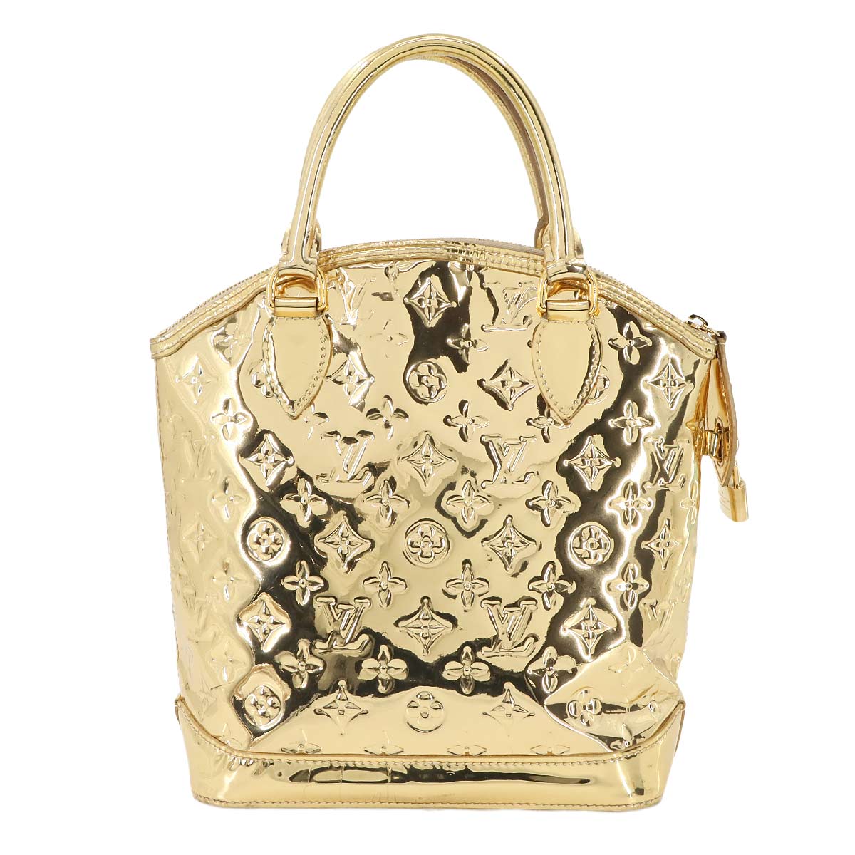 Monogram Miroir Lock it Hand Bag Gold M95450 Purse