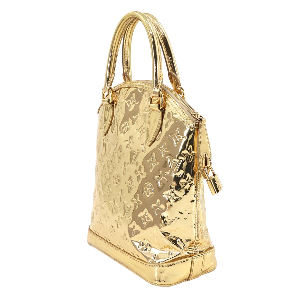 Monogram Miroir Lock it Hand Bag Gold M95450 Purse