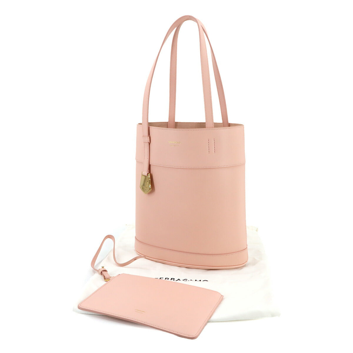 Salvatore Ferragamo Tote Bag Leather Pink 217533 Purse