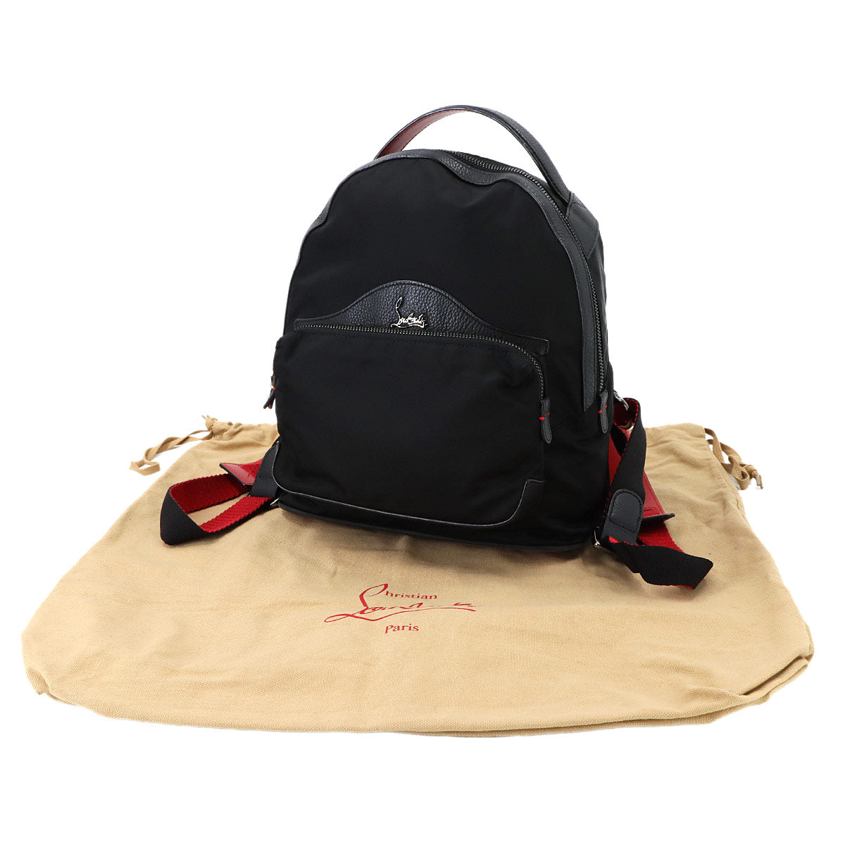 BackLoubi Backpack Nylon Black 1185168 Purse 90282981