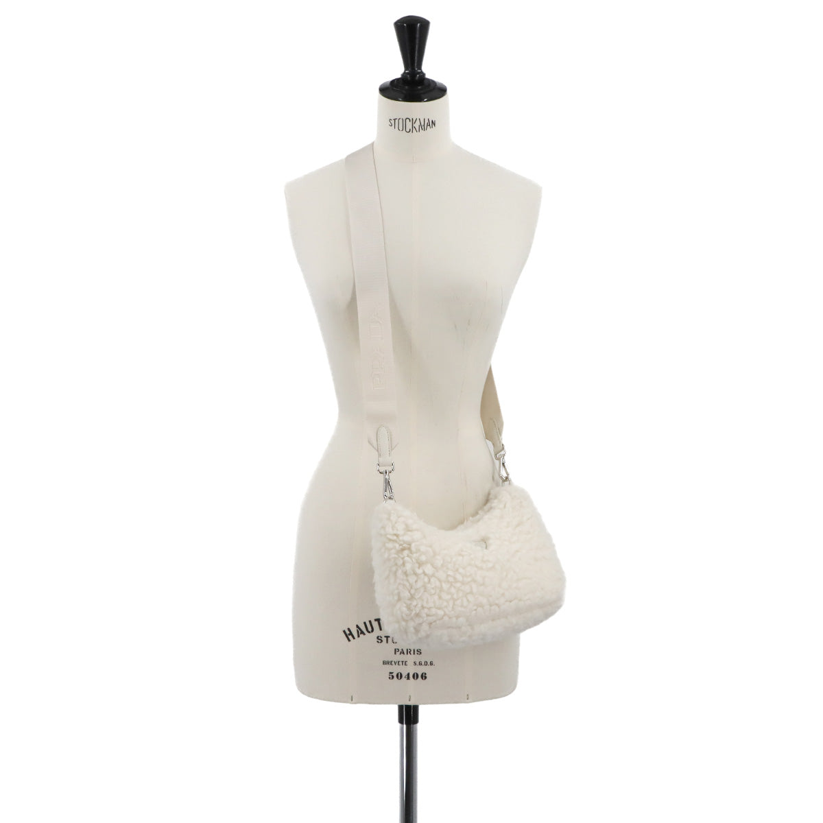 Re-Edition 2005 Shoulder Bag Wool Silk Cashmere White 1BH204