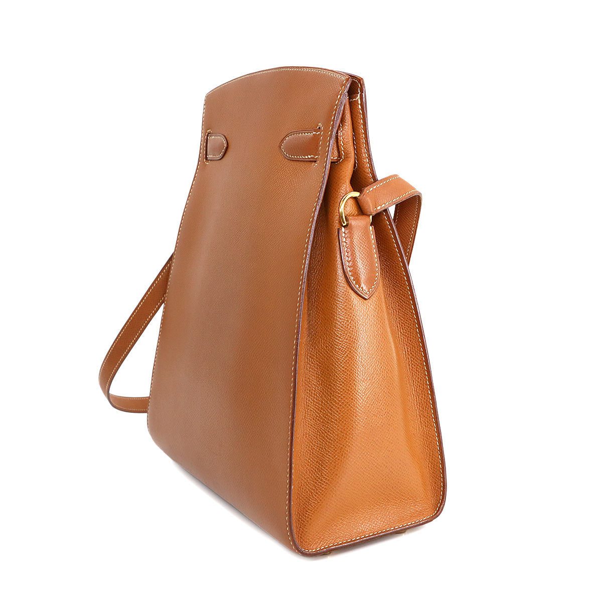 HERMES Kelly Sport MM Shoulder Bag Couchevel Epsom Gold Purse