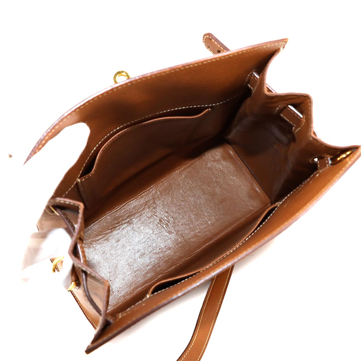 HERMES Kelly Sport MM Shoulder Bag Couchevel Epsom Gold Purse