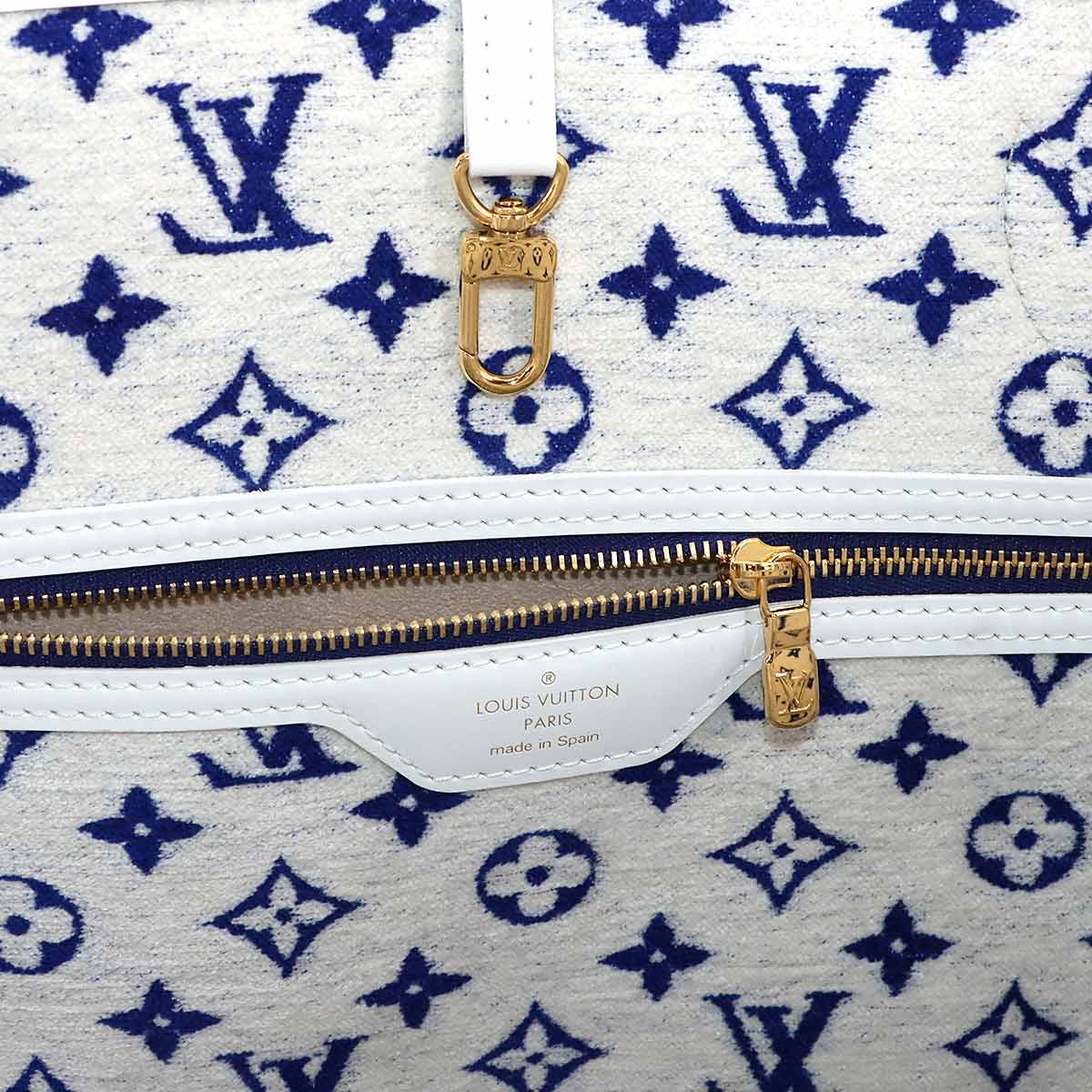 Monogram Jacquard Velvet Neverfull MM Blue M46220 90283265