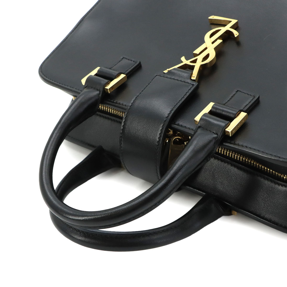 Baby Cabas Hand Shoulder Bag Leather Black 568853