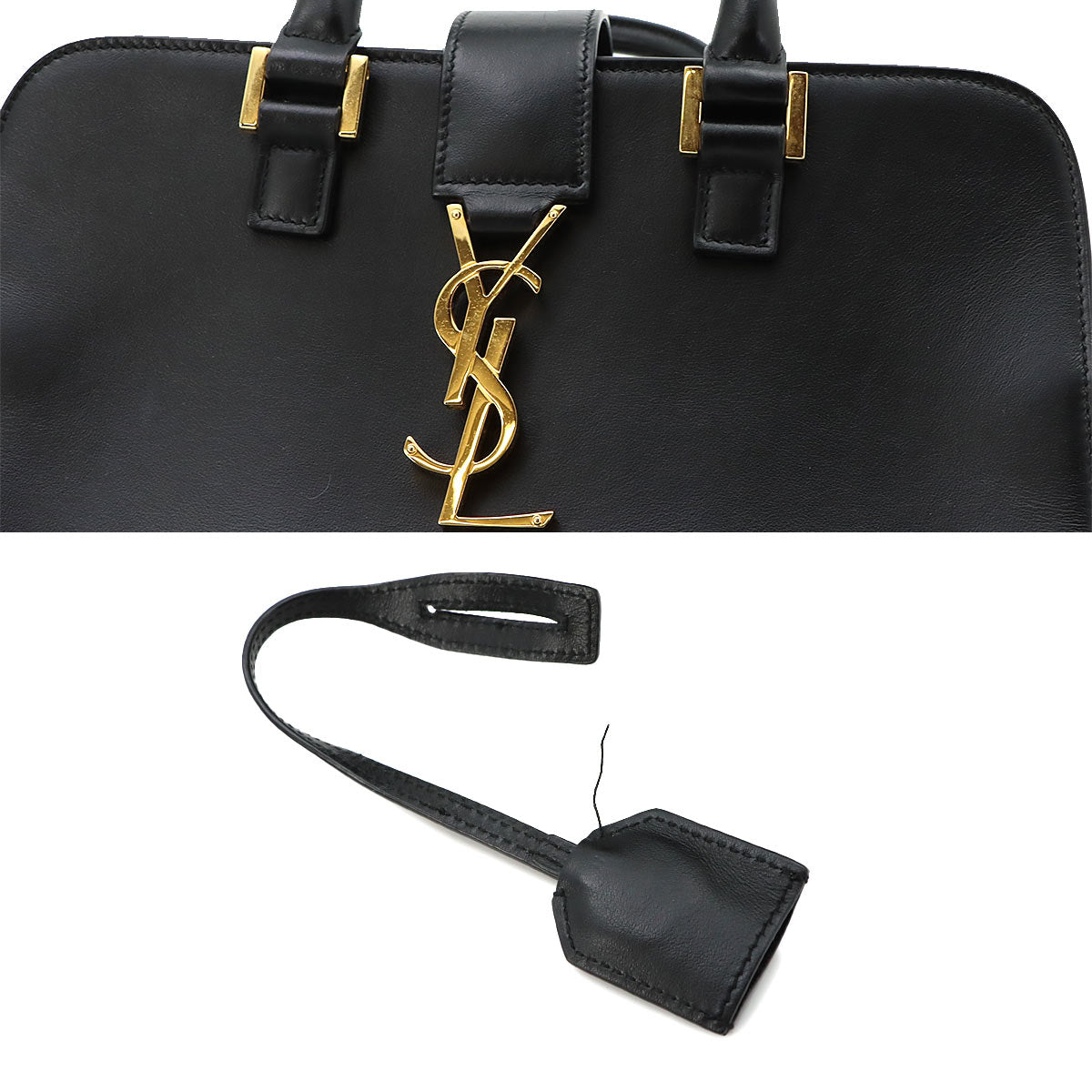 Baby Cabas Hand Shoulder Bag Leather Black 568853