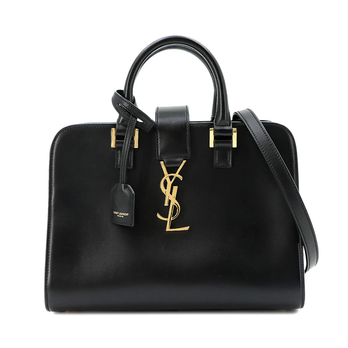 Baby Cabas Hand Shoulder Bag Leather Black 568853
