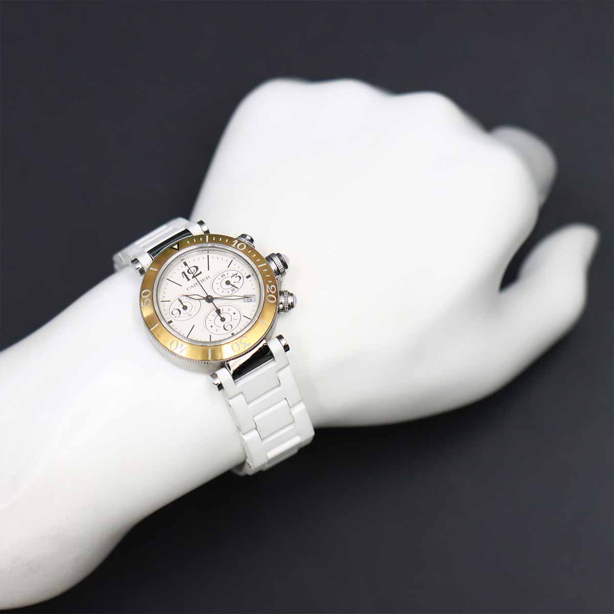 Cartier Pasha Seatimer Chronograph W3140004 PG Automatic Silver Boys