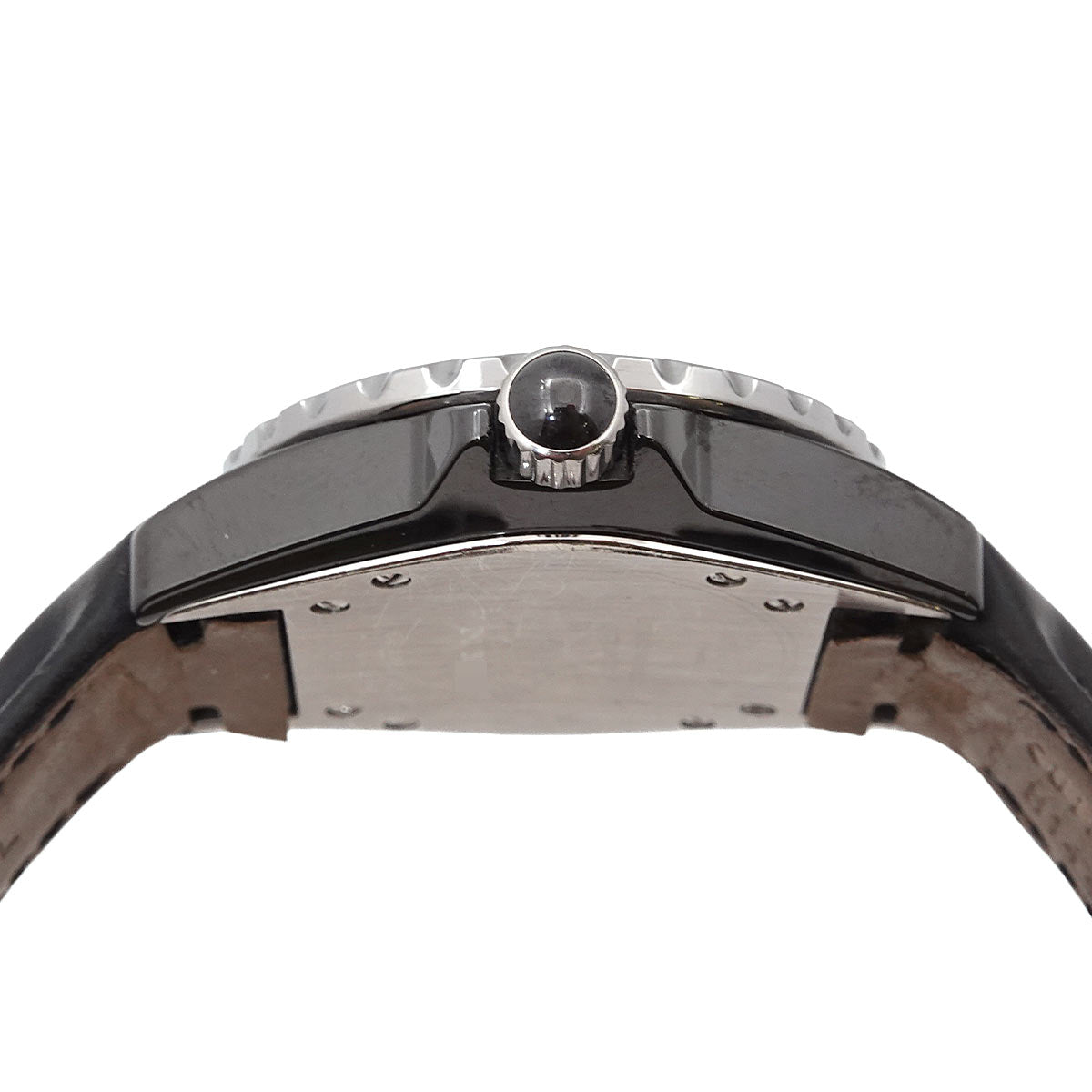 J12 33mm H0680 Quartz Date Ceramic Black Dial Ladies Watch