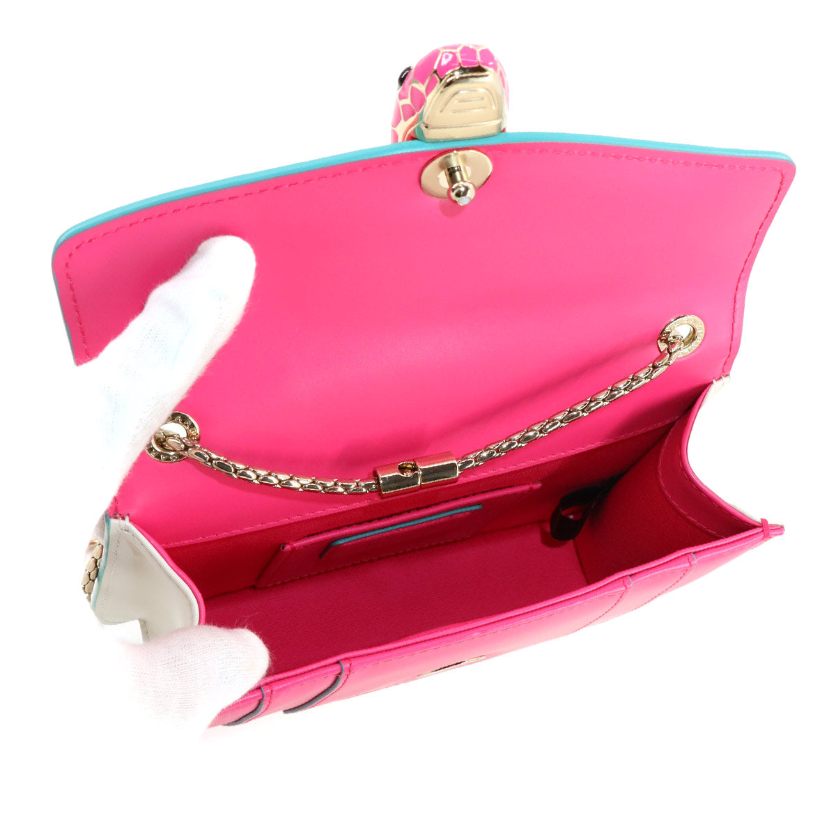 Serpenti Forever Cross Small Crossbody Chain Shoulder Bag