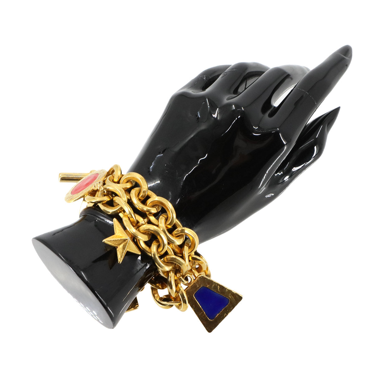 Star Charm Chain Bracelet Gold Multicolor Accessory