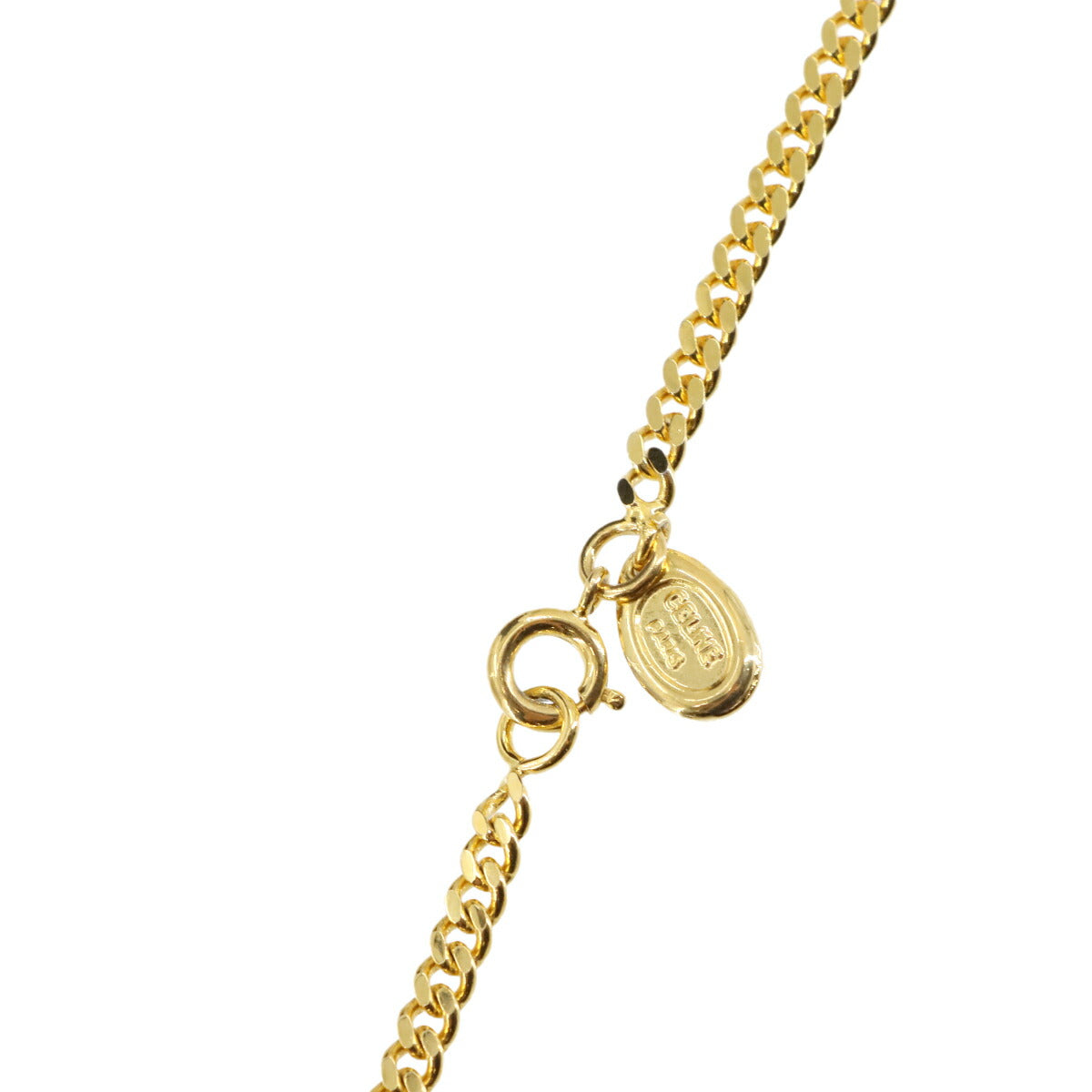 Macadam RhineStone Chain Necklace Gold Accessory