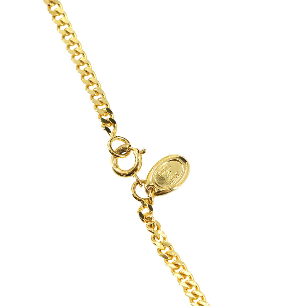 Macadam RhineStone Chain Necklace Gold Accessory