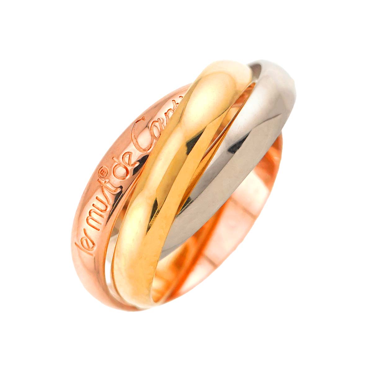 Trinity MM Ring 18K YG WG PG 750 Size50 5.25(US)